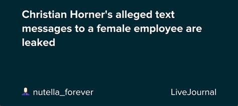 christian.horner text messages|Christian Horners messages to a female employee。